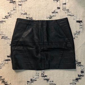 Faux Leather Mini Skirt